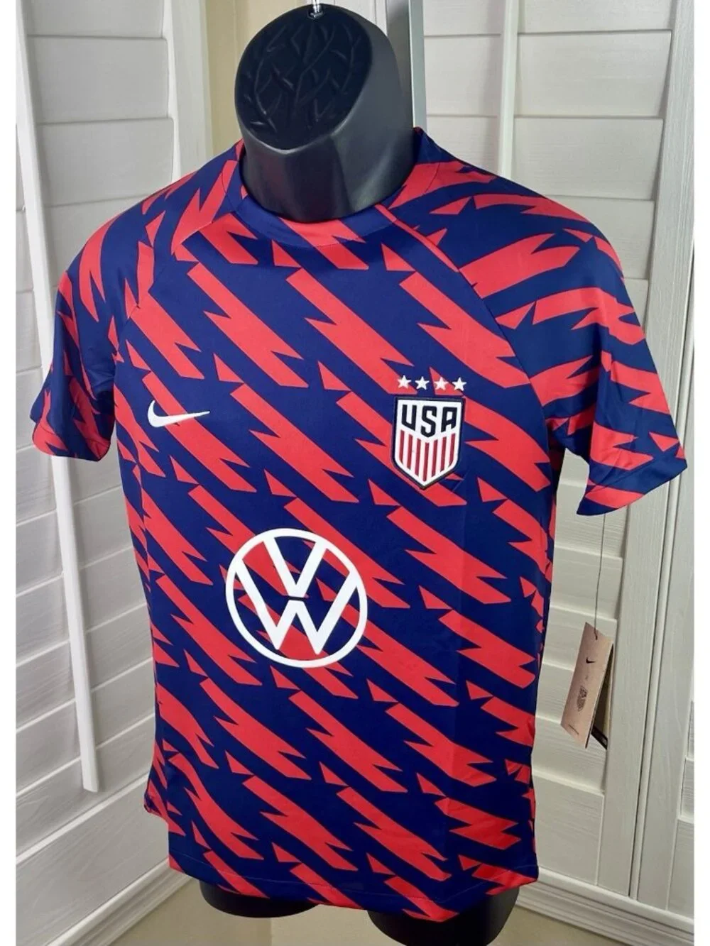 Nike USA ‘USWNT’ Pre-Match Navy/Red Soccer Jersey DV1898-689 - Kids XL - NWT $65